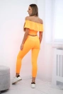 Set mit Rüschen orange neon