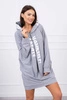 Dress with hood Oversize gray