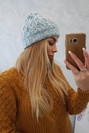 Čiapka s otočením nahor Eliza K205 modrá