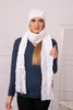Women's set with a shawl Dorota K366 white