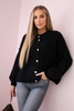 Wool sweater with decorative buttons black