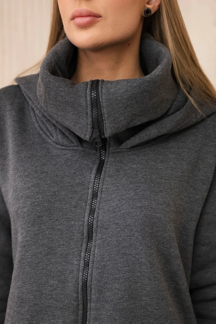 Insulated dress with longer sides graphite