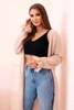 Women's cardigan with wool in colorful stripes pink