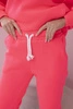 Isoliertes Set mit Kapuzensweatshirt rosa neon