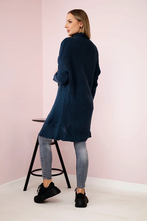 Svetr s džínovými netopýřími rukávy