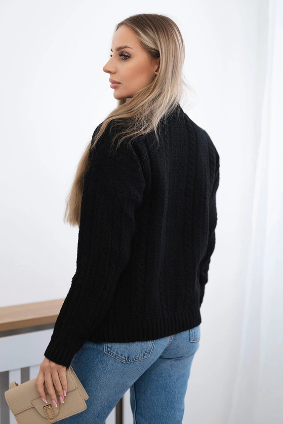 Pullover mit Rollkragen juodas