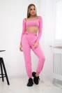 Set mit Blusenoberteil hellrosa
