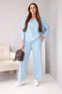 Women’s viscose set with loose top and trousers blue