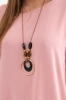 Dress with pockets and pendant dark powder pink
