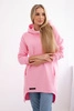 Insulated sweatshirt with longer back light pink