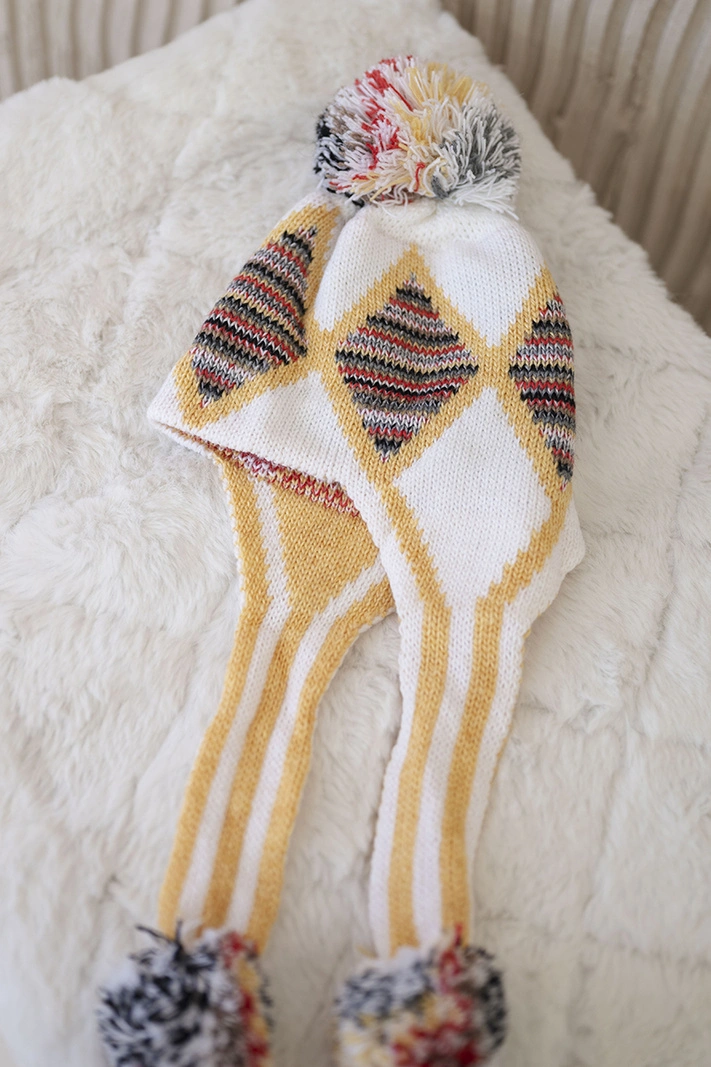Moteriški ausinukai Eunika K322 white+yellow