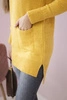 Sweater with stand-up collar mustard