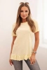 Women's blouse with a frill at the bottom yellow