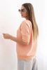 Women's short-sleeve viscose sweater apricot