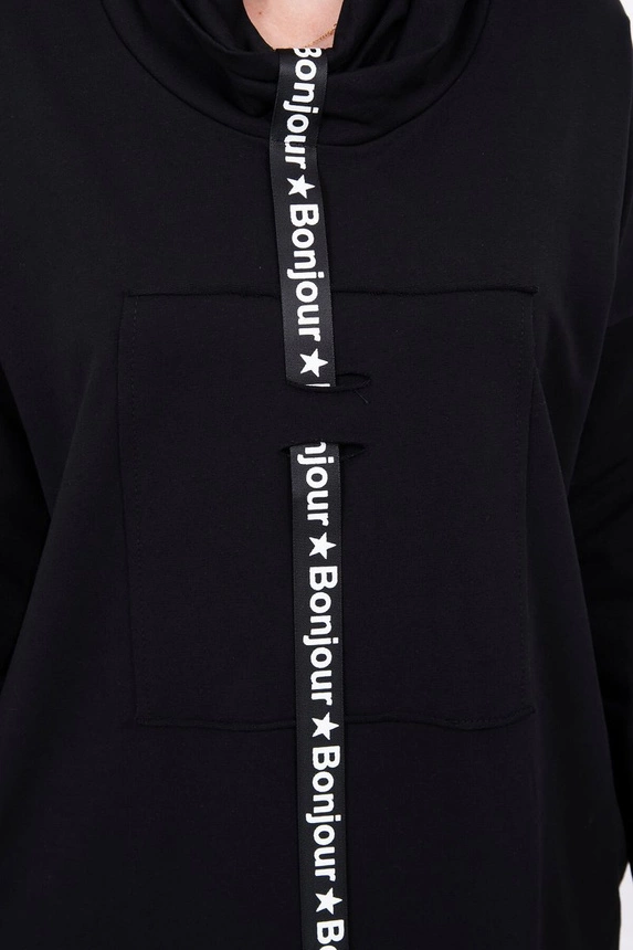 Kleid mit Krawatte schwarz