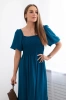 Dress with a pleated neckline nautical