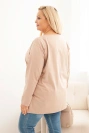 Dámska blúzka Plus Size bavlnená s okrúhlym výstrihom fango