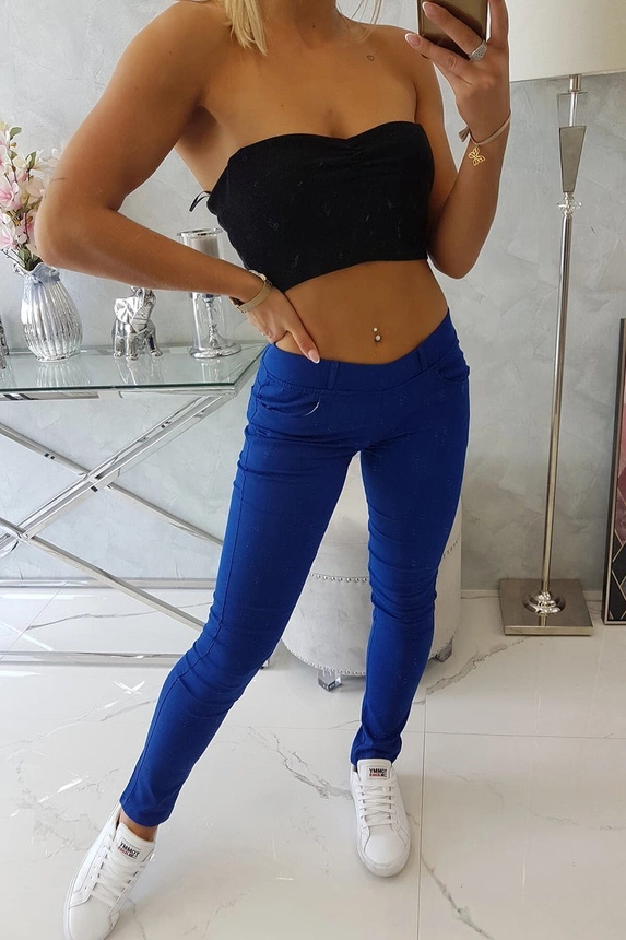 Colorful jeans mauve-blue