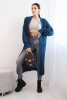 Long cardigan sweater dark denim