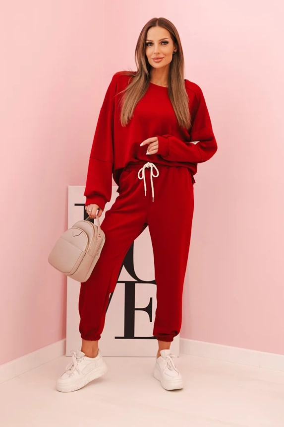 Set sweatshirt + pants butter red
