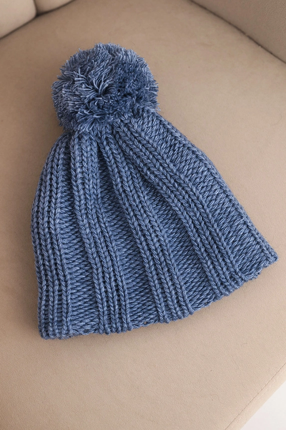 Klobouk s fleece Idalia K284 jeansový