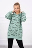 Sweatshirt with inscriptions dark mint
