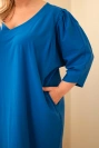 Women's Plus Size Dress with Pockets cornflower blue