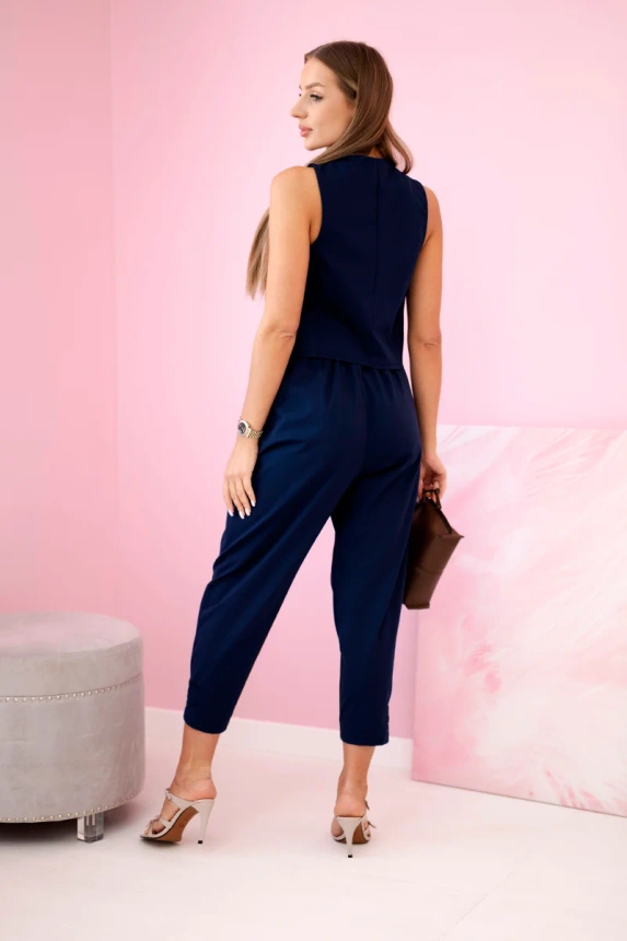 Set Weste + Hose marineblau