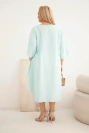 Women's Plus Size Viscose Dress with Pockets Short Sleeve mint