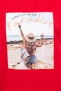Paradies Druck Bluse rot
