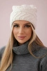 Women's cap Dagmara K332 ecru
