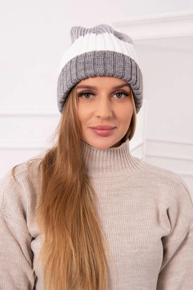 Cap with fleece Bojana K265 grey+white