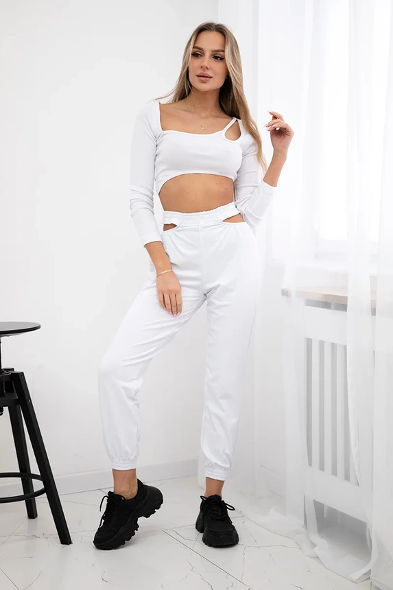 Set with a top blouse white