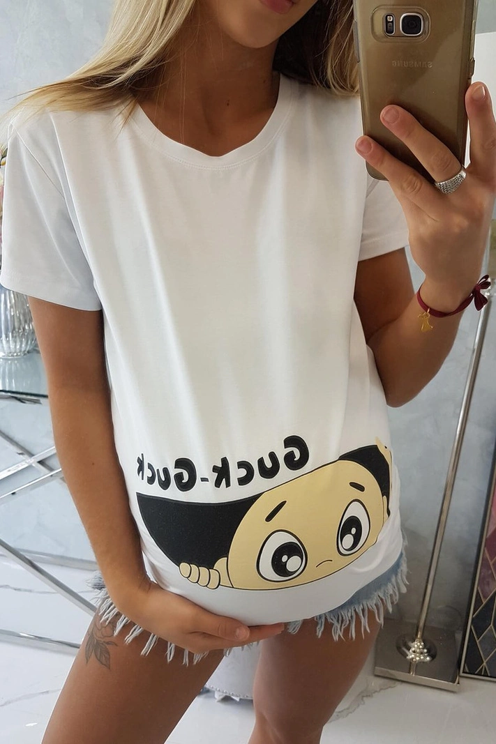 Těhotenská halenka Guck bílá