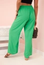 Pants with wide legs light green