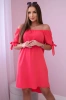 Dress tied on the sleeves coral