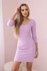 Dress fitted with neckline purple