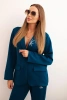 Women's set with viscose, decorated and with elastic trousers, teal
