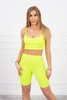 Set mit hochtaillierter Hose gelb neon