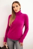 Damenpullover Alpaka mit Rollkragen dunkelviolett