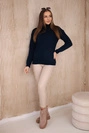 Sweater high neck navy blue