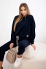 Buttery fabric set sweatshirt + pants navy