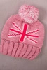 Cap with a pompom Elizabeth K386 dark pink