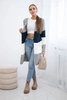 Sweater Cardigan in the straps gray+dark jeans