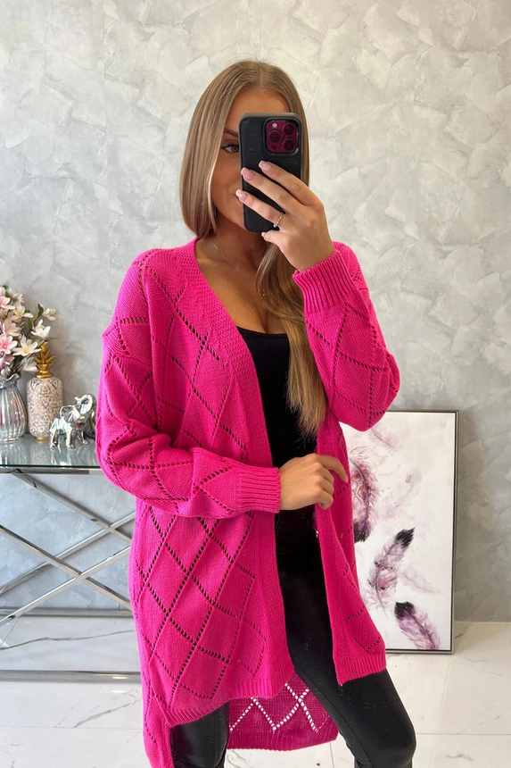 Pullover mit geometrischem Muster rosa