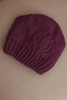 Women's winter wool hat with decorative embossing K474 dark purple