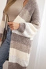 Women's cardigan with wool in colorful stripes fango