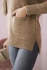 Sweter ze stójką camelowy