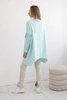 Oversize sweatshirt with asymmetrical sides mint