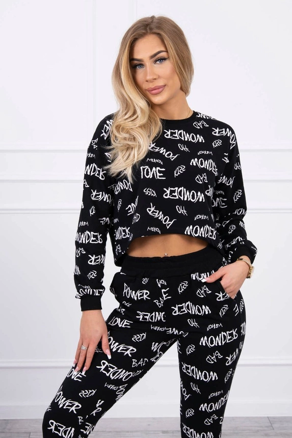 Set with inscriptions black